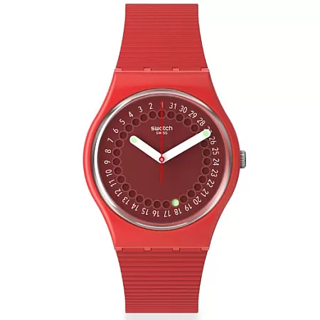 ΡΟΛΟΙ SWATCH  SO28R400 SWATCH Cycles In The Sun Red Silicone Strap