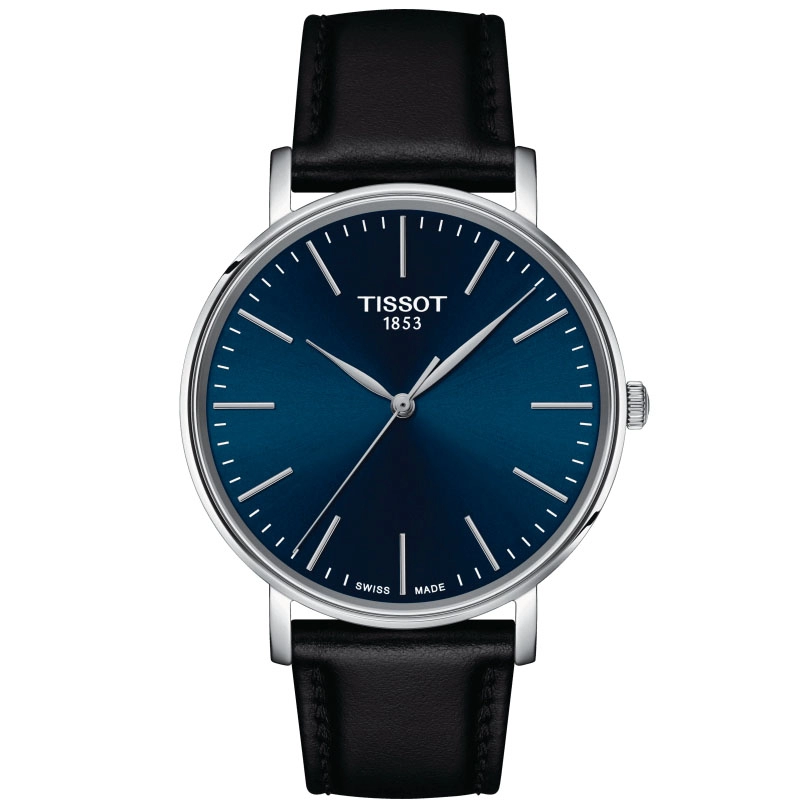ΡΟΛΟΙ TISSOT  T1434101604100 TISSOT T-Classic Everytime Black Leather Strap