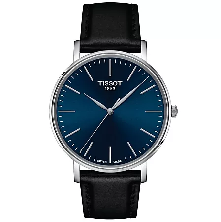 ΡΟΛΟΙ TISSOT  T1434101604100 TISSOT T-Classic Everytime Black Leather Strap