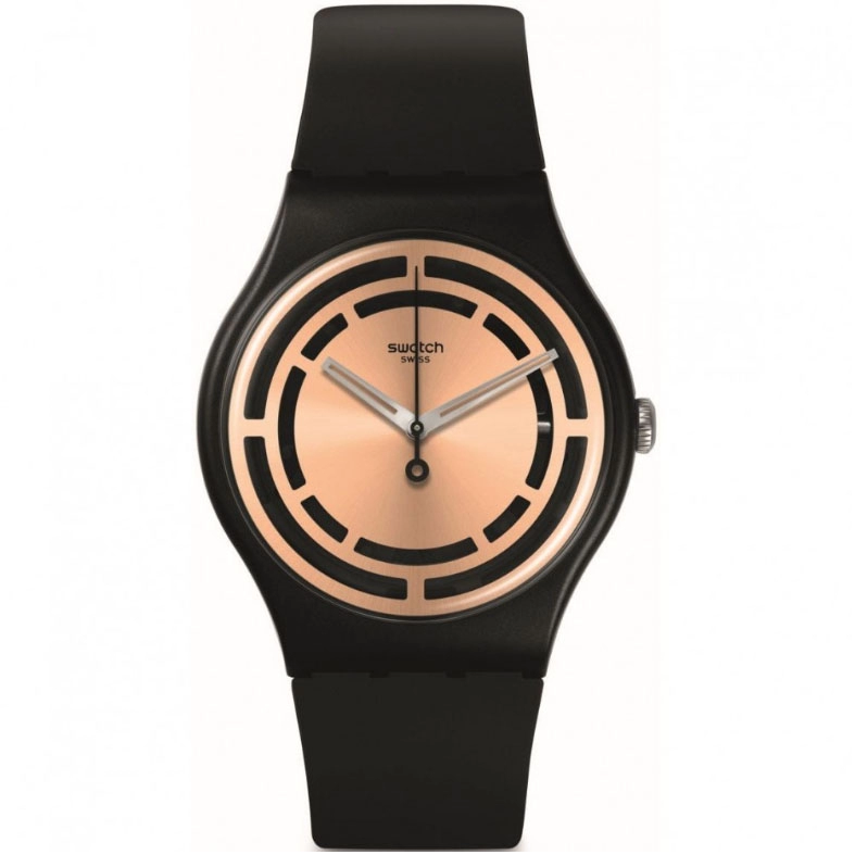 ΡΟΛΟΙ SWATCH  SO32B116 SWATCH	Clear Sign Black Silicone Strap
