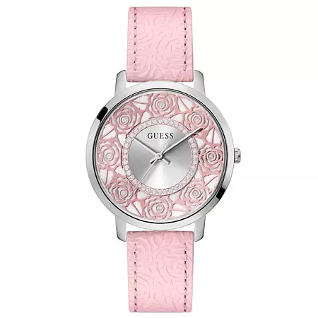 ΡΟΛΟΙ GUESS  GW0529L1 GUESS Dahlia Crystals Pink Leather Strap