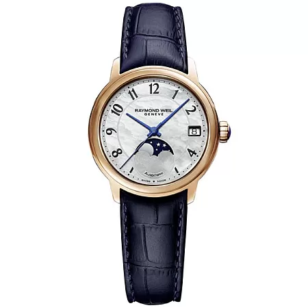 Ρολόι RAYMOND 2139-P53-05909 RAYMOND WEIL Maestro Automatic Blue Leather Strap