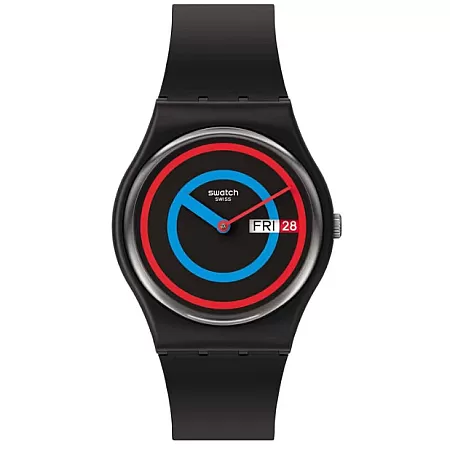 ΡΟΛΟΙ SWATCH SO28B706 SWATCH Gent Biosourced Circling Black Black Silicone Strap