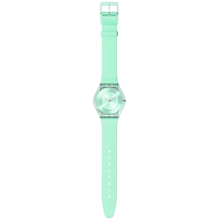 ΡΟΛΟΙ SWATCH  SS08L100 SWATCH Pastelious Teal Light Blue Silicone Strap