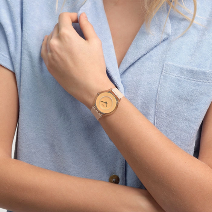 ΡΟΛΟΙ SWATCH  SS08P102 SWATCH Pastelious Peachy Orange Silicone Strap