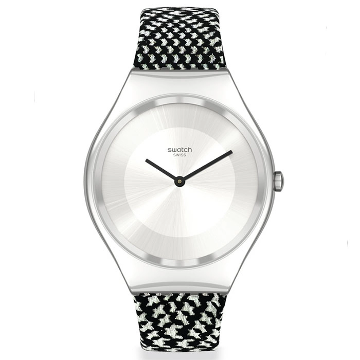 ΡΟΛΟΙ SWATCH SYXS142 SWATCH Irony Black'N'White Fabric Strap