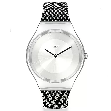 ΡΟΛΟΙ SWATCH SYXS142 SWATCH Irony Black'N'White Fabric Strap