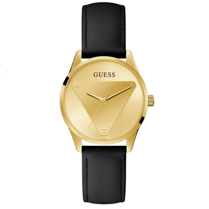 ΡΟΛΟΙ GUESS  GW0399L3 GUESS Emblem Black Leather Strap
