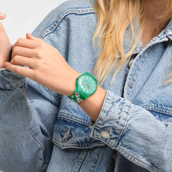 ΡΟΛΟΙ SWATCH SO29G104 SWATCH Meadow Flowers Multicolor Silicone Strap