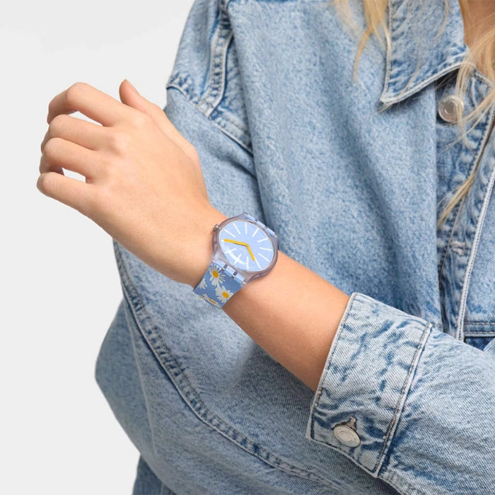 ΡΟΛΟΙ SWATCH  SO29S100 SWATCH Dazed By Daisies Multicolor Silicone Strap