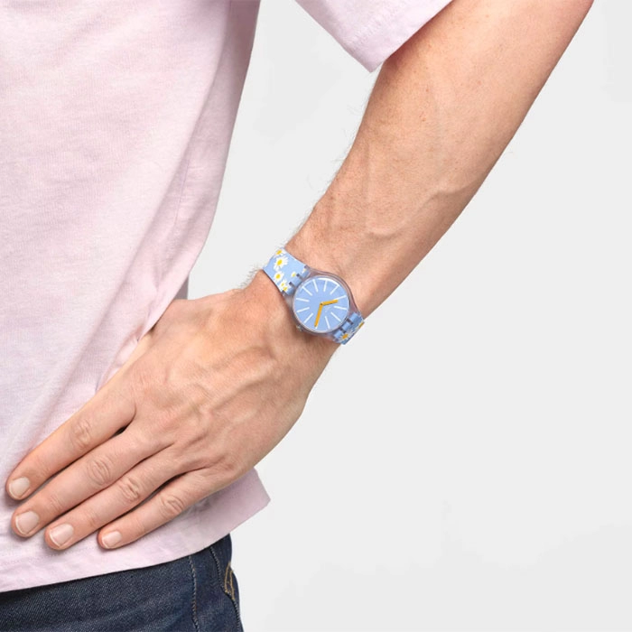 ΡΟΛΟΙ SWATCH  SO29S100 SWATCH Dazed By Daisies Multicolor Silicone Strap