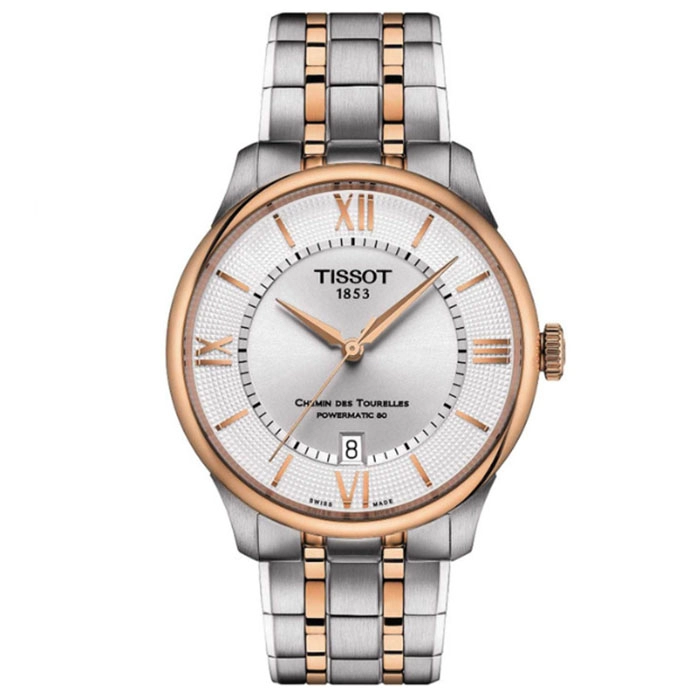 ΡΟΛΟΙ TISSOT  T1398072203800 TISSOT T-Classic Chemin Des Tourelles Automatic Two Tone Stainless Steel Bracelet