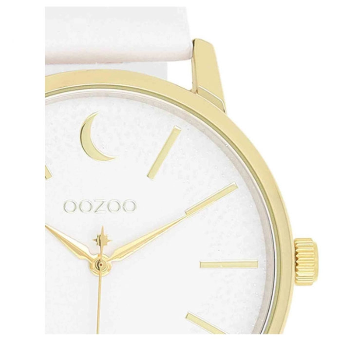 ΡΟΛΟΙ OOZOO  C11156 OOZOO Timepieces  White Leather Strap