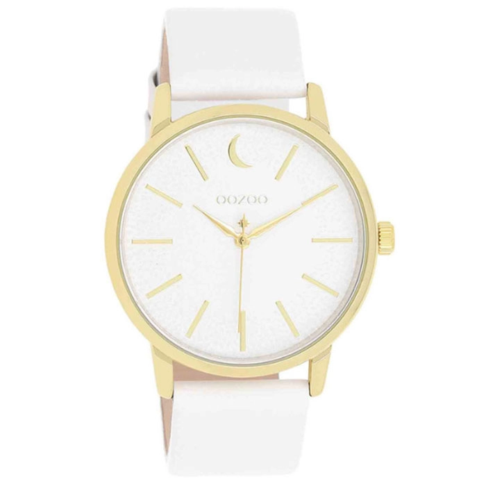 ΡΟΛΟΙ OOZOO  C11156 OOZOO Timepieces  White Leather Strap