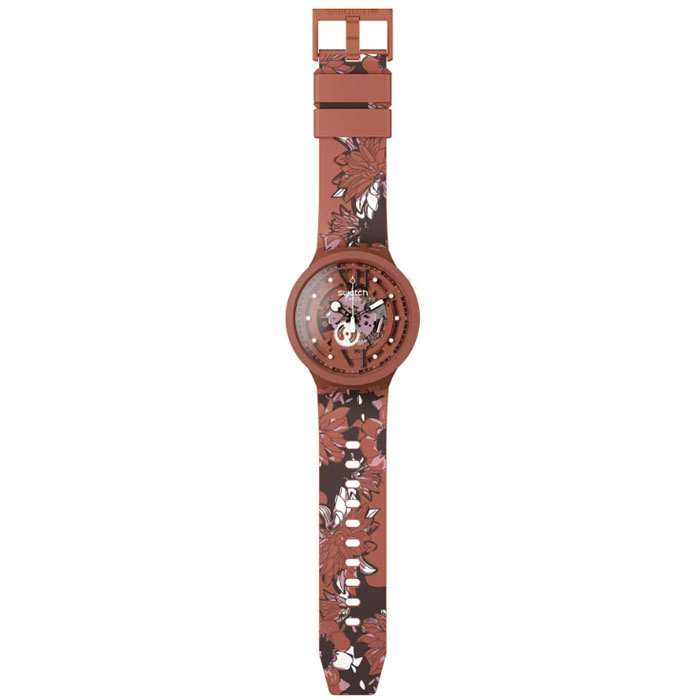 ΡΟΛΟΙ SWATCH SB05C100 SWATCH Camoflower Cotton Multicolor Silicone Strap