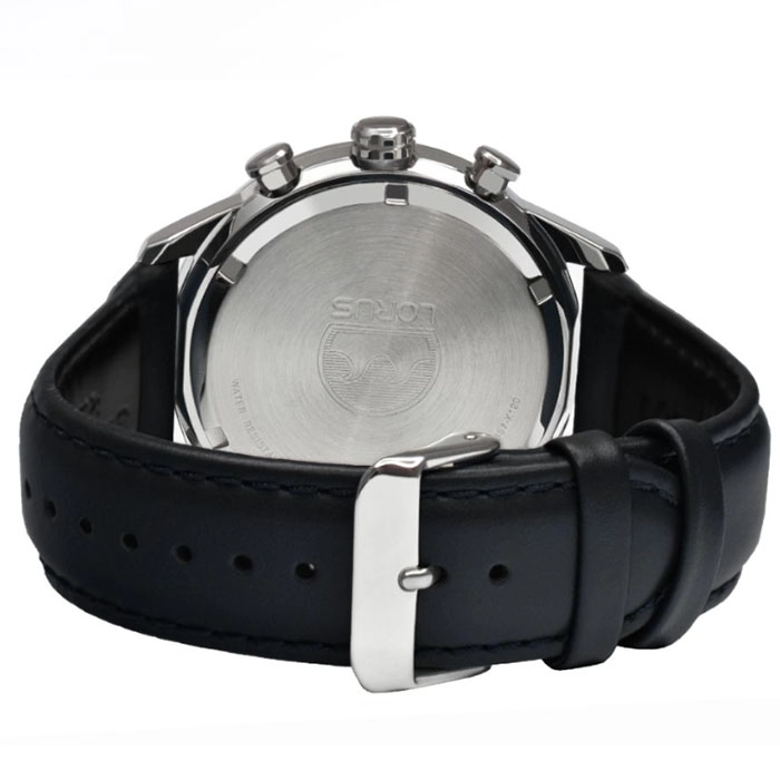 ΡΟΛΟΙ LORUS RM335GX9 LORUS SPORTS Chronograph Black Leather Strap