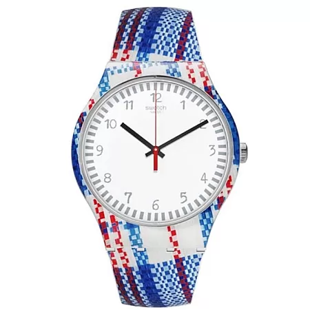 ΡΟΛΟΙ SWATCH   SUOZ258C SWATCH Mediterranean Views Tartanotto Multicolor Silicone Strap