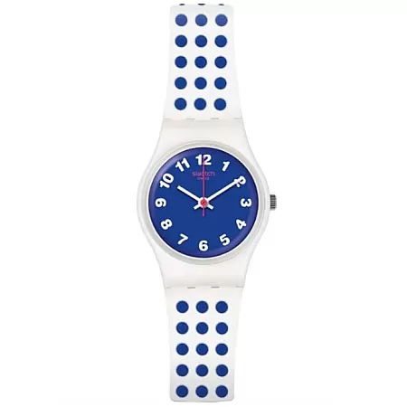 ΡΟΛΟΙ SWATCH    LW159 SWATCH Vibe Bluedots Two Tone Silicone Strap