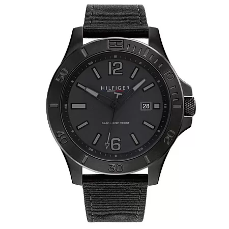 ΡΟΛΟΙ TOMMY HILFIGER 1791993 Tommy HILFIGER Black Leather Strap