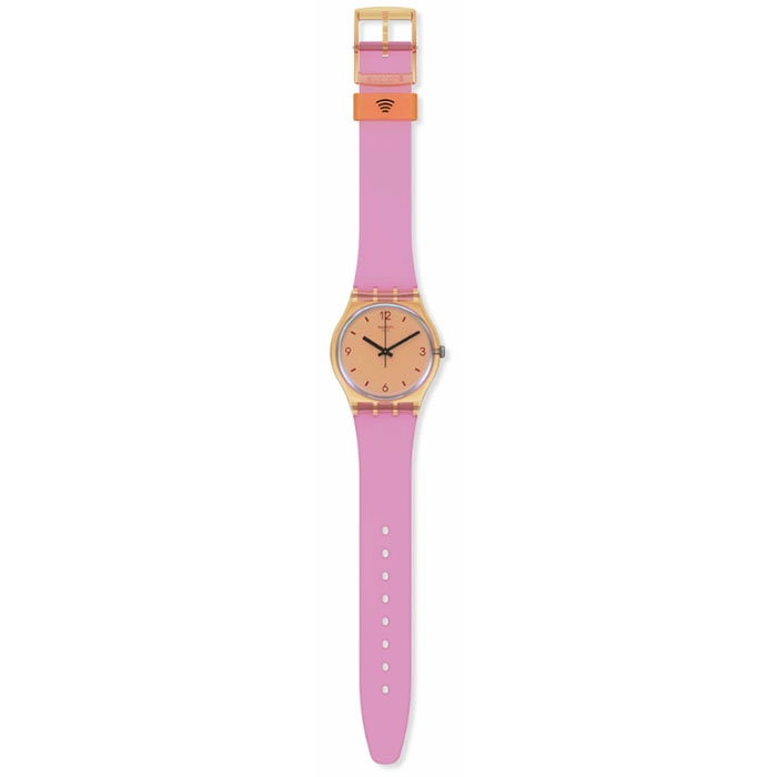 ΡΟΛΟΙ SWATCH  SO28O401 SWATCH Coral Dreams Pink Silicone Strap