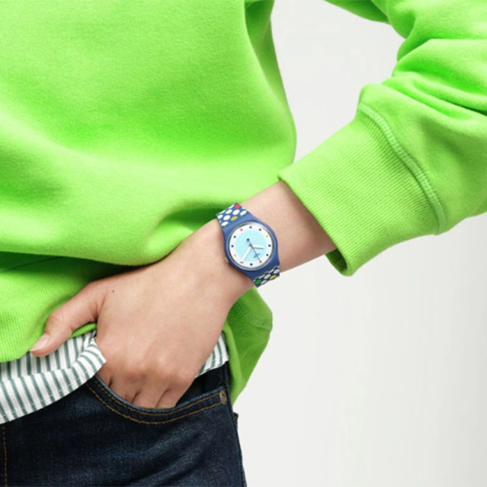 ΡΟΛΟΙ SWATCH  SO28N115 SWATCH Spots Of Joy Multicolor Silicone Strap