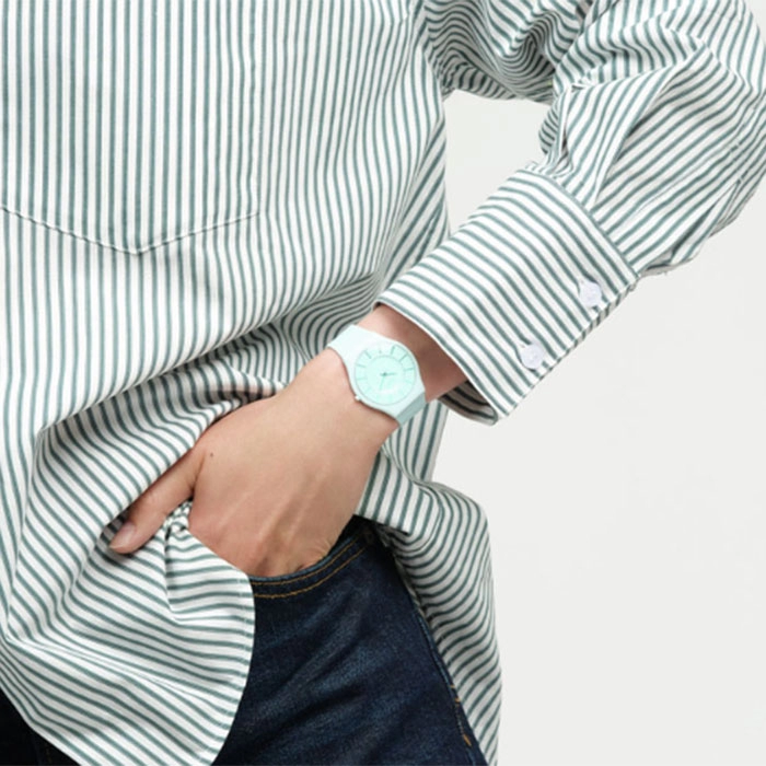 ΡΟΛΟΙ SWATCH  SS08G107 SWATCH Turquoise Lightly Silicone Strap