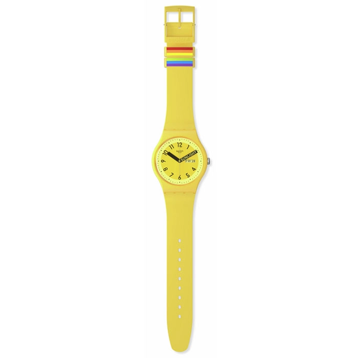 ΡΟΛΟΙ SWATCH  SO29J702 SWATCH Proudly Yellow  Silicone Strap