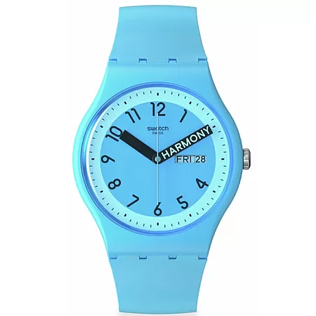 ΡΟΛΟΙ SWATCH   SO29S702 SWATCH Proudly Blue Silicone Strap