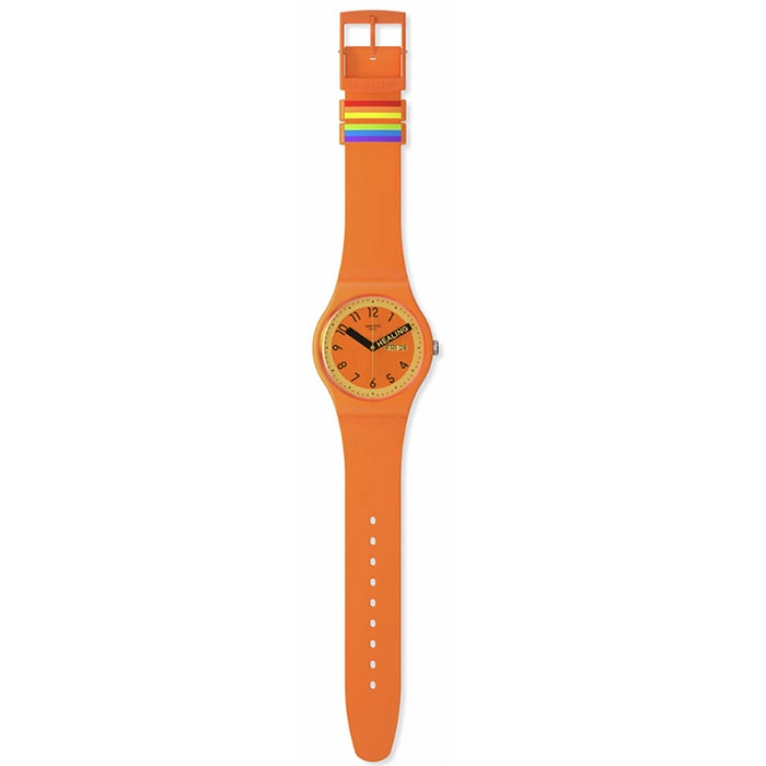 ΡΟΛΟΙ SWATCH   SO29O700 SWATCH Proudly Orange Silicone Strap