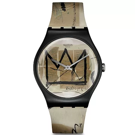 ΡΟΛΟΙ SWATCH SUOZ355 SWATCH Untitled By Jean-Michel Basquiat Multicolor Silicone Strap