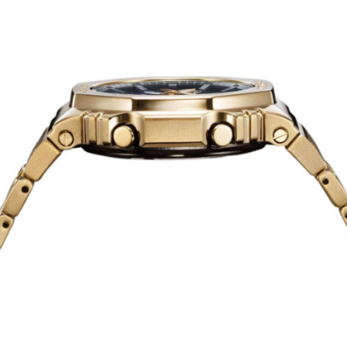 ΡΟΛΟΙ CASIO GM-B2100GD-9AER G-SHOCK Solar Chronograph Gold Stainless Steel Bracelet