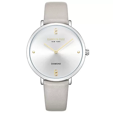 Ρολόι KENNETH COLE  KCWLA0027403 KENNETH COLE Diamond Crystals Beige Leather Strap