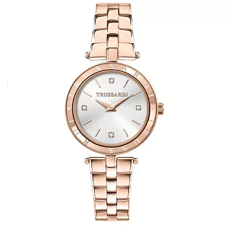 ΡΟΛΟΙ TRUSSARDI R2453145512 TRUSSARDI T-Shiny Crystals Rose Gold Metallic Bracelet