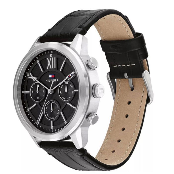 ΡΟΛΟΙ TOMMY HILFIGER 1710527 TOMMY HILFIGER Morrison Multifunction Black Leather Strap