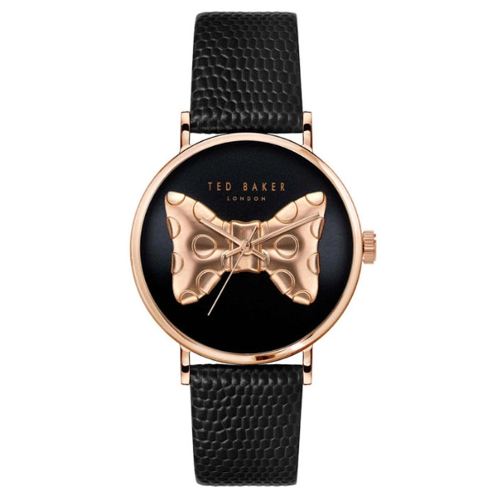 ΡΟΛΟΙ TED BAKER BKPPHS301 TED BAKER Phylipa Bow Black Leather Strap