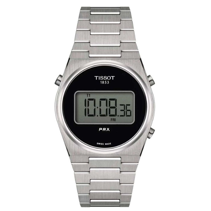 ΡΟΛΟΙ TISSOT  T1372631105000 TISSOT T-Classic PRX Digital Dual Time Chronograph Silver Stainless Steel Bracelet
