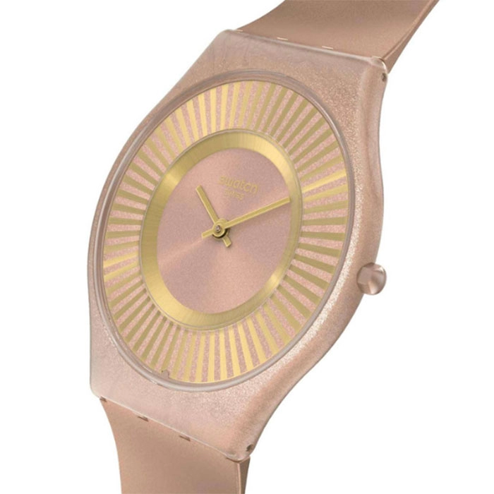 ΡΟΛΟΙ SWATCH  SS08C102 SWATCH Tawny Radiace Brown Silicone Strap