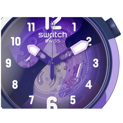 ΡΟΛΟΙ SWATCH  SB05V101 SWATCH Look Right Thru Violet Purple Silicone Strap