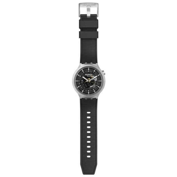 ΡΟΛΟΙ SWATCH  SB07S105 SWATCH Dark Irony Black Silicone Strap