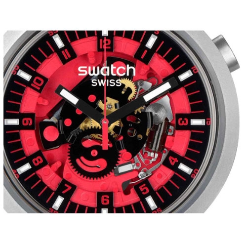 ΡΟΛΟΙ SWATCH  SB07S110 SWATCH Red Juicy Two Tone Silicone Strap
