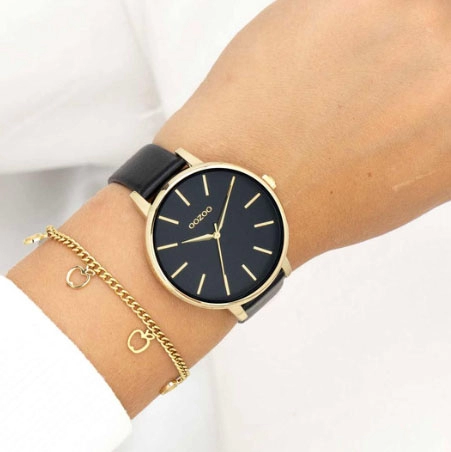 ΡΟΛΟΙ OOZOO  C11294 OOZOO Timepieces Black Leather Strap