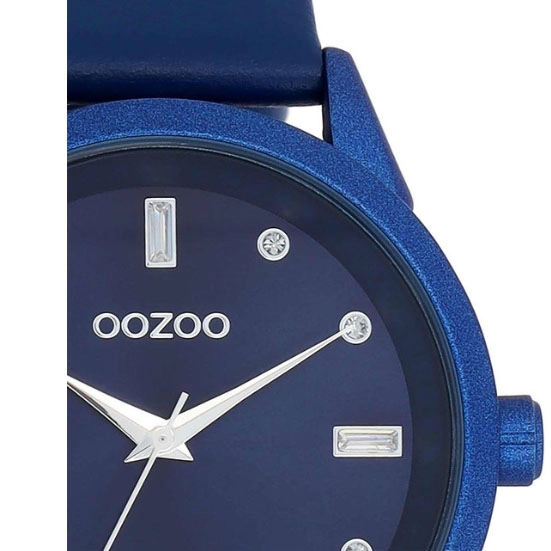 ΡΟΛΟΙ OOZOO  C11288 OOZOO Timepieces Crystals Blue Leather Strap
