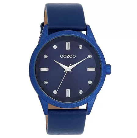 ΡΟΛΟΙ OOZOO  C11288 OOZOO Timepieces Crystals Blue Leather Strap
