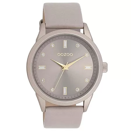 ΡΟΛΟΙ OOZOO  C11287 OOZOO Timepieces Crystals Beige Leather Strap