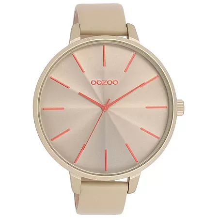 ΡΟΛΟΙ OOZOO  C11251 OOZOO Timepieces Beige Leather Strap