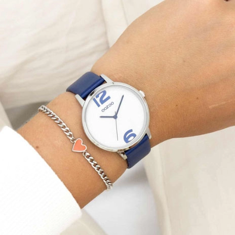 ΡΟΛΟΙ OOZOO  C11238 OOZOO Timepieces Blue Leather Strap