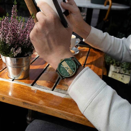 ΡΟΛΟΙ OOZOO  C11234 OOZOO Timepieces Black Leather Strap