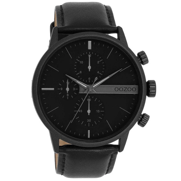 ΡΟΛΟΙ OOZOO  C11224 OOZOO Timepieces Black Leather Strap