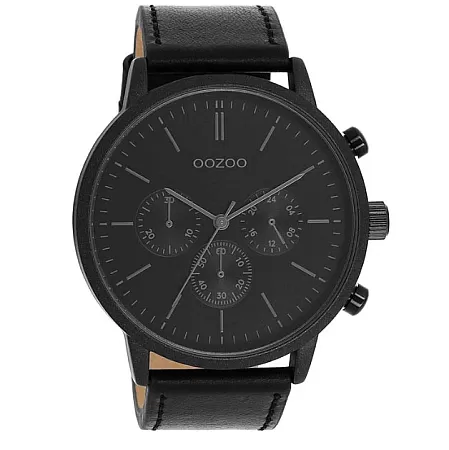 ΡΟΛΟΙ OOZOO  C11203 OOZOO Timepieces Black Leather Strap