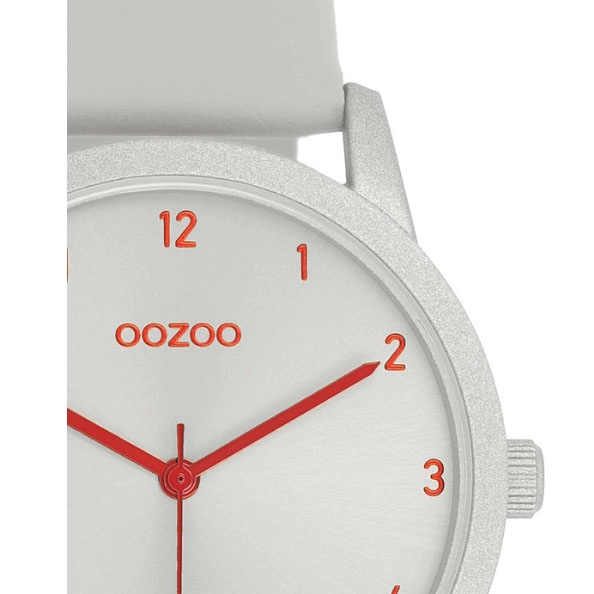 ΡΟΛΟΙ OOZOO  C11166 OOZOO Timepieces White Leather Strap